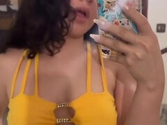 Just Having a Relaxing Night in the House - Do You Like My Curls?