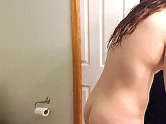 Hidden camera catches young roommate in shower nude