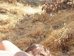 Rubia, Mamada, Pareja, Al aire libre, Pequeña, Coño, Apretado, Tetas