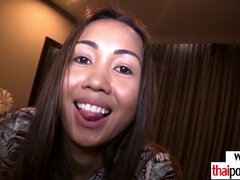 Amateur Thai slut begging for BFs seeds