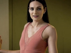 Tussi, Braunhaarige, Spermaladung, Schwanz, Fetisch, Fußfetisch, Muschi, Titten