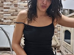 아마추어, 아기, 흑인, 에보니, 핑거링, 수음, 혼자, 젖가슴