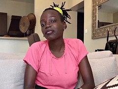 African Casting - Native Model With Huge Tits Fucks White Producer POV