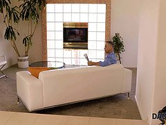 Jillian Janson and Filthy Rich caught in the act: Old young slut gets pounded by daddy's mature cock