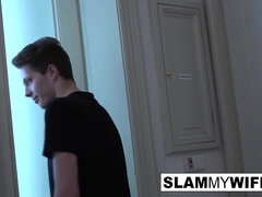 Anale, Grande cazzo, Brunetta, Hardcore, Figa, Rasata, Terzetto, Tette