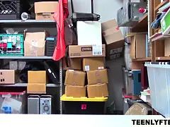 Teenager thief & corrupted cops - rough three-way porno