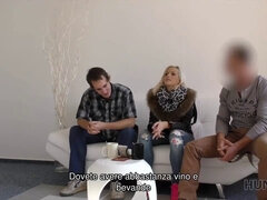 Blonde teen with a Czech name can't resist the temptation of the hunt for truth