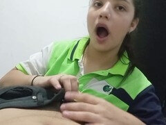 큰 음경, 집에서 만든, 라티나, 하녀, 조그마한, 스페인어, 빨아들이는