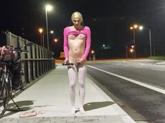 Amatør, Blondine, Europærer, Tysk, Udendørs, Solo, Vibrator