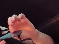 Grosse bite, Tir de sperme, Lingerie, Masturbation, De plein air, Public, Solo, Jarretelles