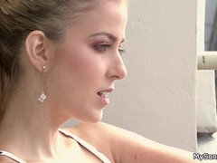 Blonde, Tir de sperme, Famille, Petite amie, Hard, Hd, Adolescente, Nénés