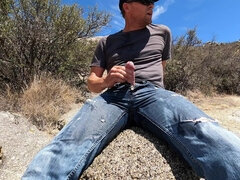 Stříkání spermatu, Masturbace, Venku, Pissing, Sólo