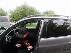 Leanne Lace caught stealing a car & punished with rough doggystyle sex by security guards
