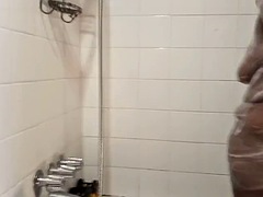 Thot in Texas - Corner 2 Nude thick ebony MILF solo shower
