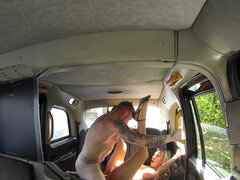 Leggy driver pounces on stiff prick