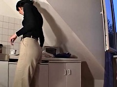 Ujjazás, Német, Érett feleség, Leborotvált, Begyek, Játékszerek