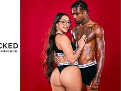 18 años, Culo grande, Verga grande, Mamada, Morena, Estilo perrito, Interracial, Tetas
