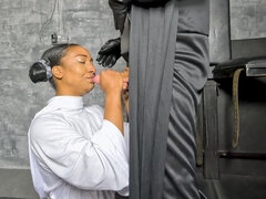 Negro, Mamada, Británico, Semen en la boca, Masturbacion con pies