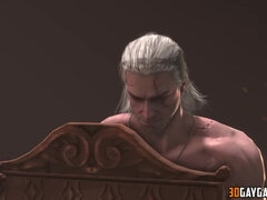3D guy solo dick jacking off and Witcher lovemaking