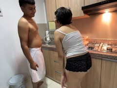 Hot Stepsister Manuela Alvarez Washing Dishes in Tiny Clothes - 4K Porn