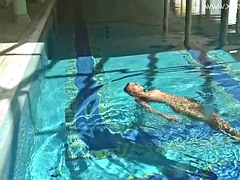 Chica, Piscina, Adolescente, Tetas