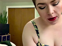 Dirty talk while I suck a fake dick