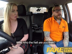 Watch busty blonde minx Georgie Lyall get drilled hard by fake driving instructor