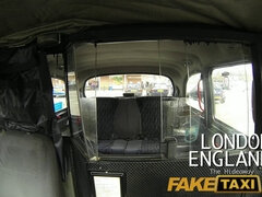 Tiffany Naylor, the British babe in a fake taxi, gets her pussy paid for with a cumshot