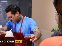 Gabbie Carter's Skin Tight Bike Top & Overflowing Tits Get a Messy Treatment In Brazzers' HD Porn