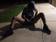 아마추어, 흑인, 크림파이, 사정 샷, 수음, 야외의, 공개적인, 혼자