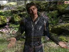 Fuck between friends of gigantic dicks in the medieval world