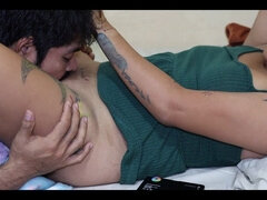 Tattooing Rich Pussy and Paying with Internal Cumshot