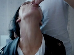 Hot kissing, neck fetish, homemade