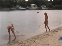 Culo, Playa, Rubia, Morena, Garganta profunda, Nudista, Público, Tetas