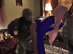 Arab MILF anal with local amateur work girl