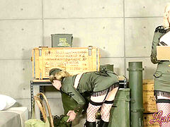 cool army lesbos anilingus asses and pleasing pussies