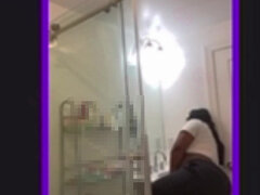 아메리카인, 화장실, 큰 엉덩이, 흑인, 집에서 만든, 혼자