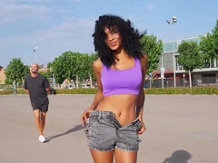 Public tease leads to her taking dick under the bridge