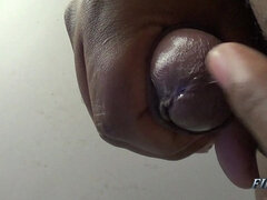 Check Out How This Black Cock Bust a Huge and Creamy Nut on a Table