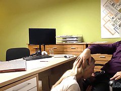 Entrevista, Estilo perrito, Hd, Tacones, Dinero, Oficina, Coño, Adolescente