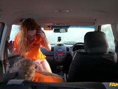 Fake Driving School (FakeHub): Nerdy Ginger Seduces Instructor