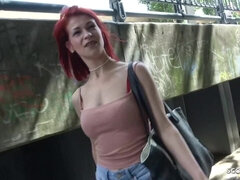 Leie, Grosser schwanz, Hochschule, Schwanz, Deutsch, Hardcore, Rotschopf, Titten