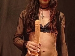 Amateur, Anal, Consolador, Maquina de follar, Masturbación, Transexual, Solo, Medias largas