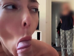 My Mom Caught Me Giving A Blowjob To My Boyfriend. We Were Talking And She Wanted To Watched