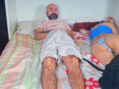 Stepdad Surprise Night Visit with Teen Latina Fanny Squirting Blowjob