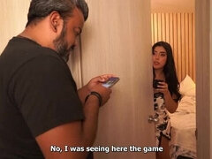 Big Ass Stepmom Secretly Fucks Stepson in Shared Bedroom - LianGrey & linahenaossx