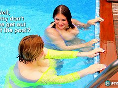 Bbw, Velký zadek, Velké kozy, Brunetka, Přírodní, Přírodní prsa, Bazén