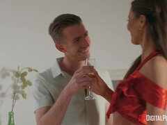 Tina Kay sucks a fat cock which is about the size of her arm