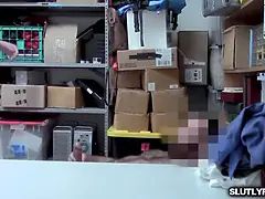 Pepper Hart bouncing off her vagina on top of the lp officer