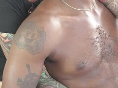 Dripdrop Grace Woods Licks His Nipples, Covers His Mouth, and Jerks Him off Until He Cums Everywhere!!